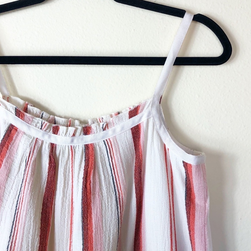 Madewell Striped Trapeze Tank Dress in Rusted Clay - Picture 6 of 10